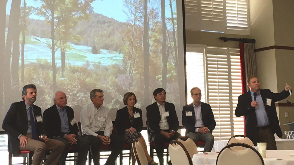 Photo of panel at 2018 Turfgrass Symposium